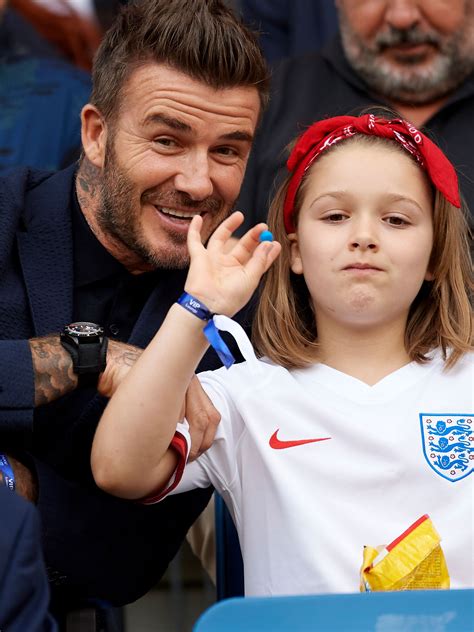 David Beckham Kisses Daughter Harper On The Lips Again Beckham David