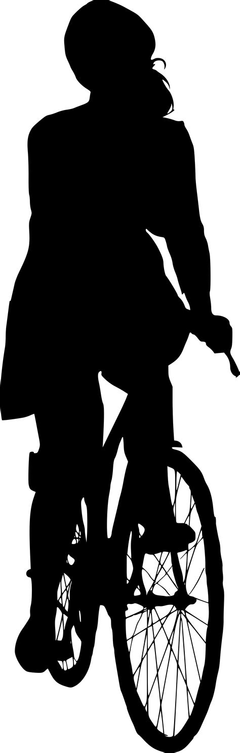 6 Bicycle Ride Silhouette Front View Png Transparent