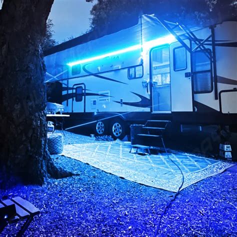 Rv Led Camper Awning Boat Light Set Wir Remote Music Rgb 16 5050