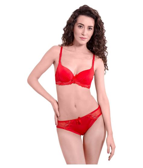 Buy Pavvoin Red Polyester Push Up Bra Online At Best Prices In India