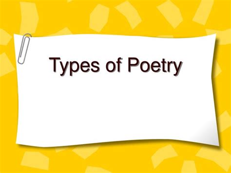 Ppt Types Of Poetry Powerpoint Presentation Free Download Id5996982