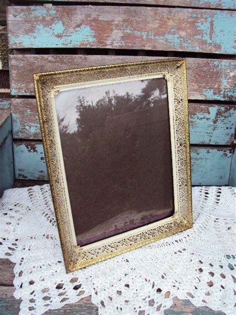 Vintage Filigree Metal Picture Frame Ornate Shabby Style Mid Etsy