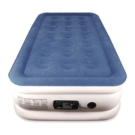 An Inflatable Air Mattress Is Shown On A White Background