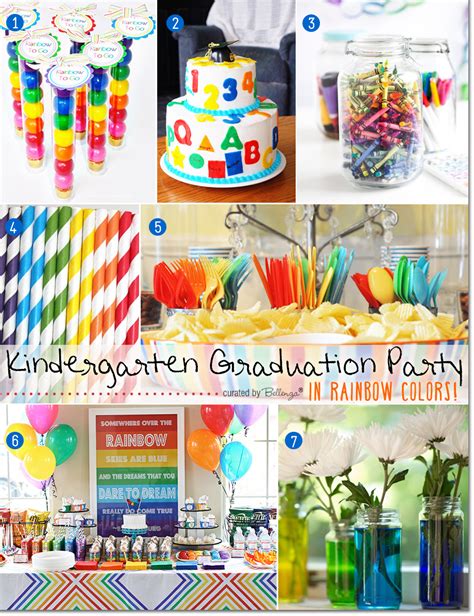 Fun Ideas For A Kindergarten Graduation Party In Rainbow Colors