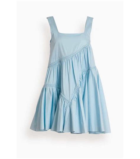 Aje Casabianca Sleeveless Braided Dress In Ice Blue Braided Dress Dress Top Design Fashion