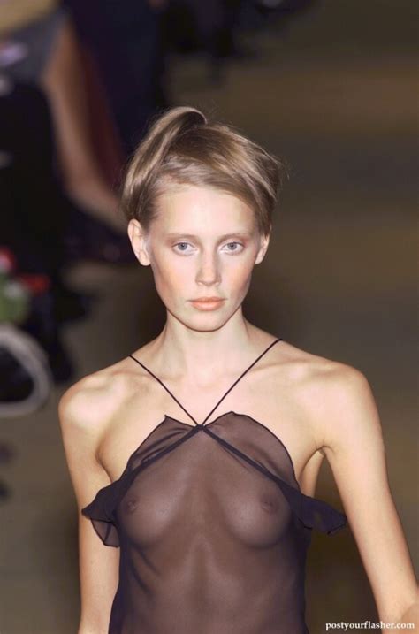 Runway Model With See Through Top Nudeshots