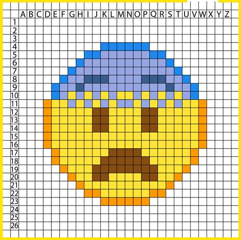 Emoji Ng Takot Pixel Art Simpleng Pattern Ng Pagguhit