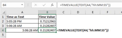 How To Use Timevalue Function In Excel