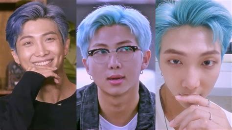 Namjoon With Blue Hair From The Dynamite Eracomeback Just Hits