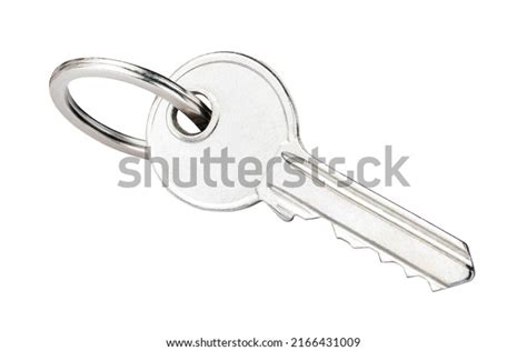 Single Key Isolated On White Background Stock Photo 2166431009