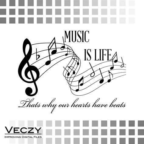 Music Is Life Music Svg Svg Quotes Svg Files For Cricut Svg For