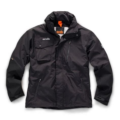 S Xxl Pro Waterproof Work Jacket Fleece Lined Jacket Black Workwear