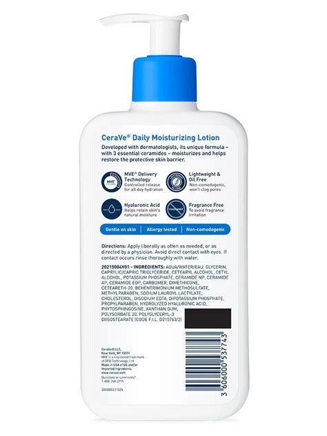 Cerave Daily Moisturizing Lotion For Normal To Dry Skin 12 Oz 355ml