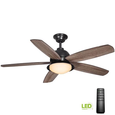 Ceiling Fan W Light Kit Led Indoor Outdoor Natural Iron