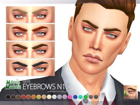 Pralinesims Maxis Match Eyebrow Pack N01 Sims 4 Cc Skin Sims Cc