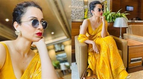 Kangana Ranaut Is Looking Stunning In A Gorgeous Yellow Saree