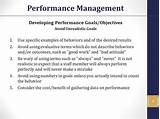 E Ample Of Performance Goals And Objectives Photos
