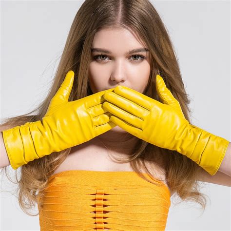 Genuine Leather Gloves Womens Sheepskin Winter Thermal Thickening Plus