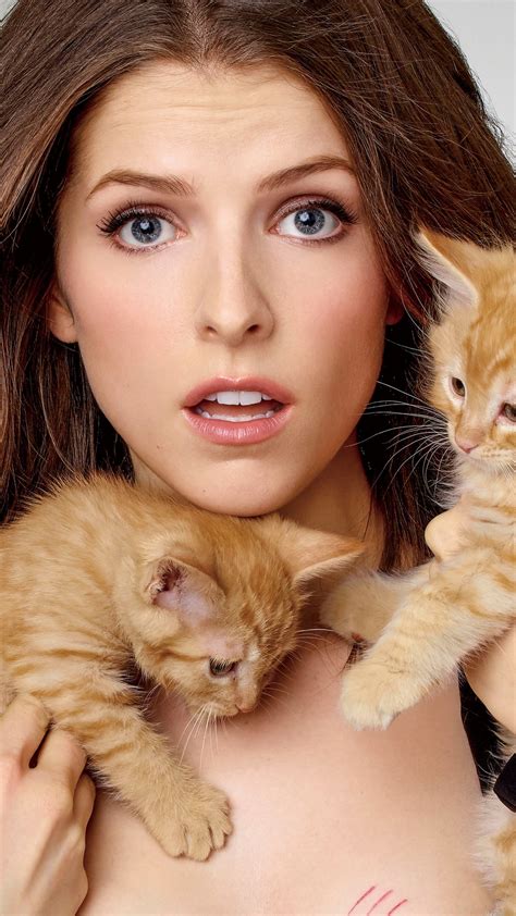 Обои Анна Кендрик котята Топ модель модель актриса Anna Kendrick kittens cats Top
