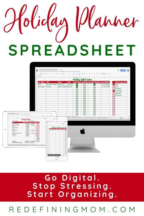 the ultimate holiday planning spreadsheet holiday planner holiday planning christmas planner