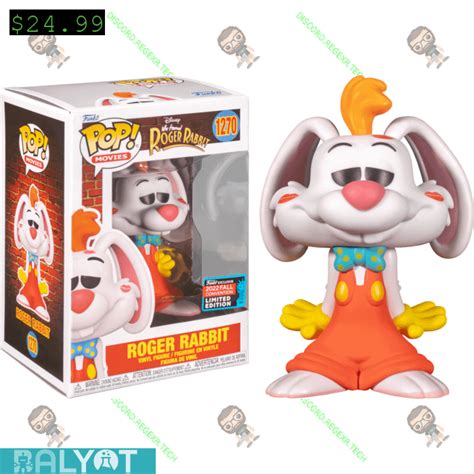 Who Framed Roger Rabbit Funko Pop Roger Rabbit Nycc Fall 2022 Shared Sticker 1270 Final