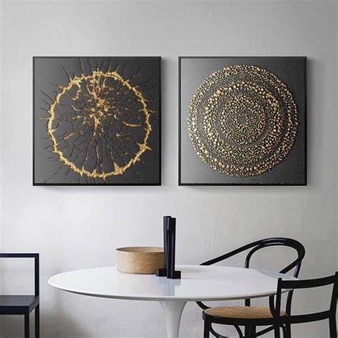 Abstract Gold Black Luxury Nordic Canvas Art Painting Home Decor Wall