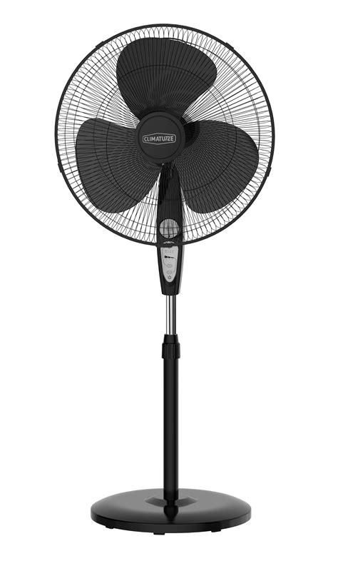 Climature 18 Inch Stand Pedestal Fan With Remote Control Black