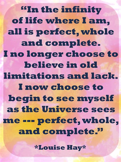 Affirmation I Am Perfect Whole And Complete Positive Life Positive