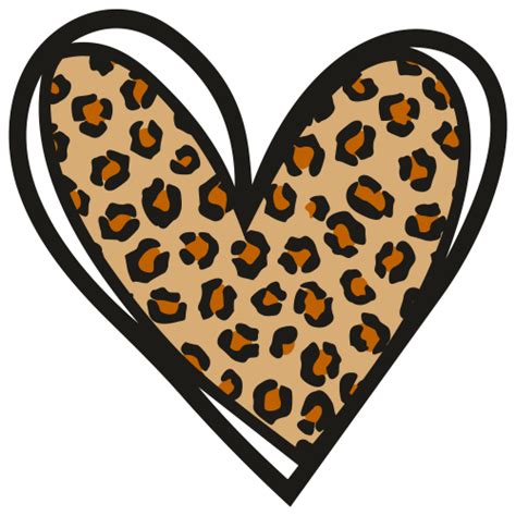 Leopard SVG Jpg Leopard Heart Leopard Print Svg Png Cricut Cut File