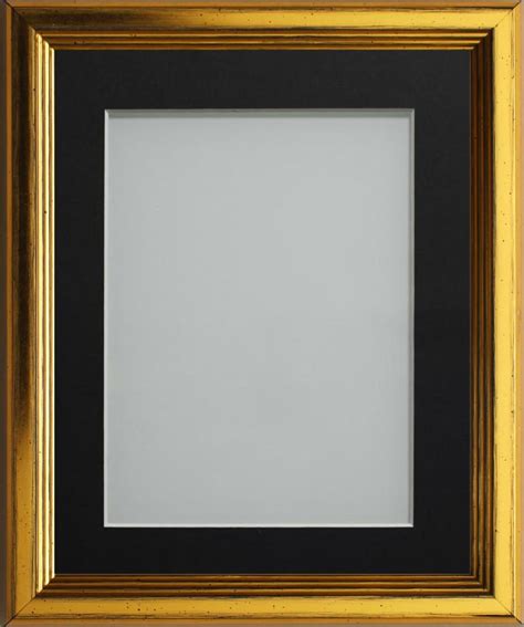 Patterson Gold 24x16 Frame With Black Mount Cut For Image Size