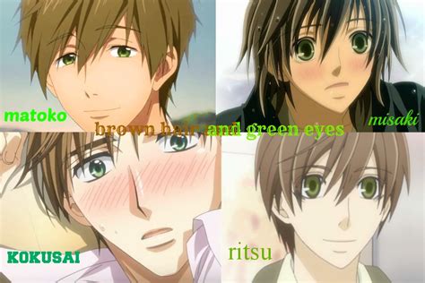 Anime Guys Withbrown Hair And Green Eyes By