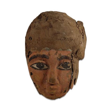 Ancient Egyptian Wood Mummy Mask Painted Over Gesso Catawiki