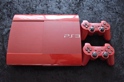 Playstation 3ps3 500gb Super Slim Red Console Boxed Standaard