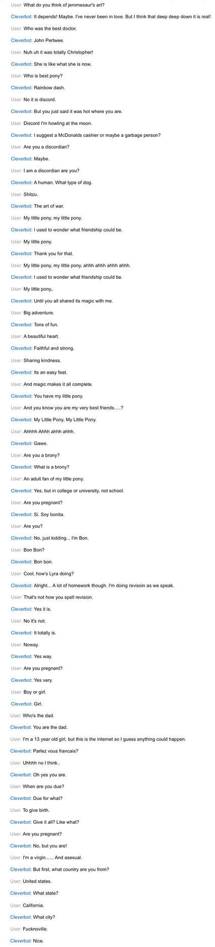 Cleverbot Conversation By Chaostaco On Deviantart