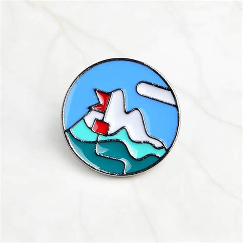 Pin Mountain Hill Enamel Brooch Idolstore Merchandise And Collectibles