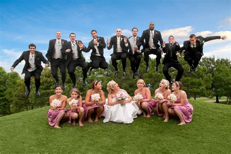 Cool Jumping Picture Wedding Photography Fun Wedding Party Shot