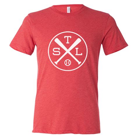 St. Louis Crossed Baseball Bats T-Shirt | Baseball shirt designs, Baseball team shirt, Baseball ...