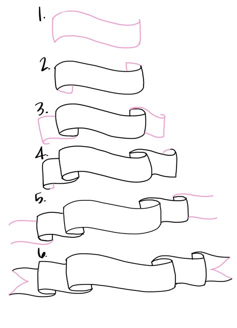 How To Draw A Banner Ribbon Warehouse Of Ideas