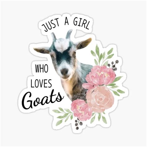 just a girl who loves goats sticker for sale by moveekon redbubble