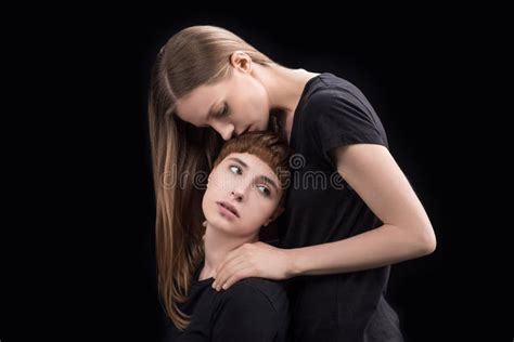 Woman Hugging Upset Girlfriend Stock Image Image Of Sexually Couple