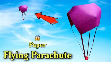 A4 Paper Flying Parachute Ll How To Make Flying Parachute With Paper Ll