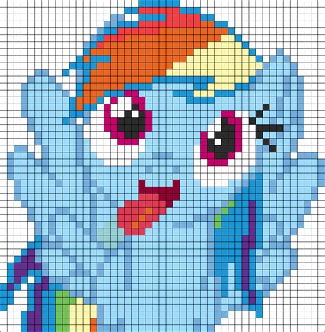 Pixel Art Minecraft My Little Pony Rainbow Dash