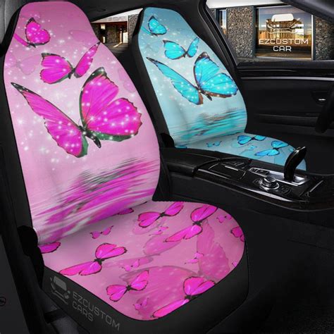 pink blue butterfly car seat covers custom butterfly car accessories ezcustomcar