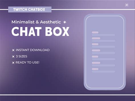 Pastel Minimal Aesthetic Twitch Chatbox Cute Chat Box For Etsy