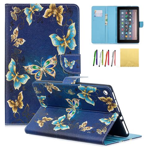 Fire Hd 10 Wallet Case Allytech Pu Leather Stand Folio Stand Case Cover With Card Slots