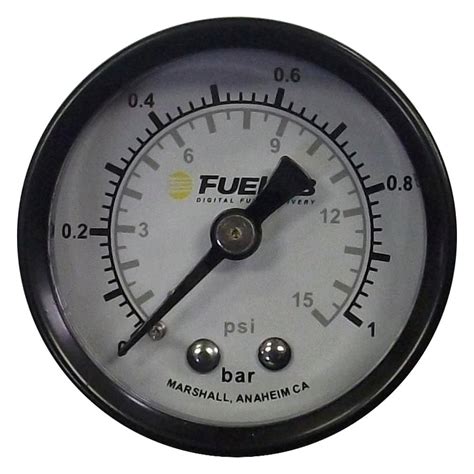 Fuelab 71512 15 Carbureted Fuel Pressure Gauge Dual Barpsi Scale