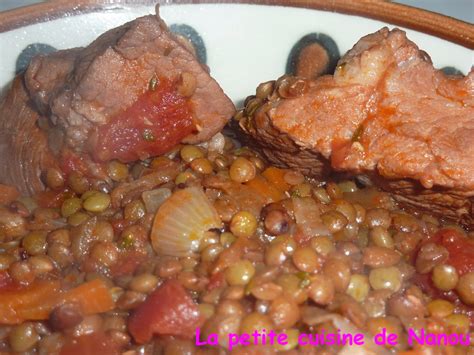 La Petite Cuisine De Nanou Sauté de porc aux lentilles vertes du Puy