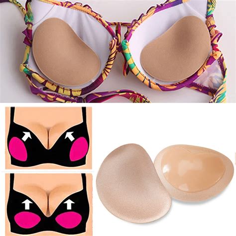 silicone adhesive bra pads breast inserts breathable push up sticky bra cups for