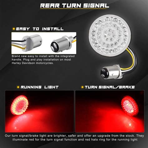 Nthreeauto 1157 Front Rear Led Turn Signals Kit 2 Bullet Switchback B