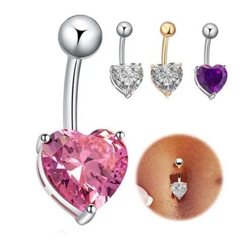 Pcs Set Fashion Cool Silver Gold Navel Belly Button Ring Rhinestone